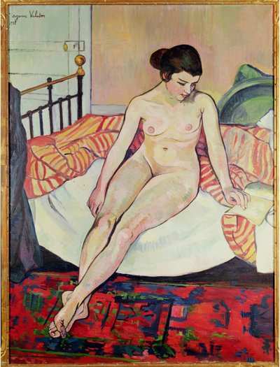 Nude with a Striped Blanket, 1922 by Marie Clementine (Suzanne) Valadon